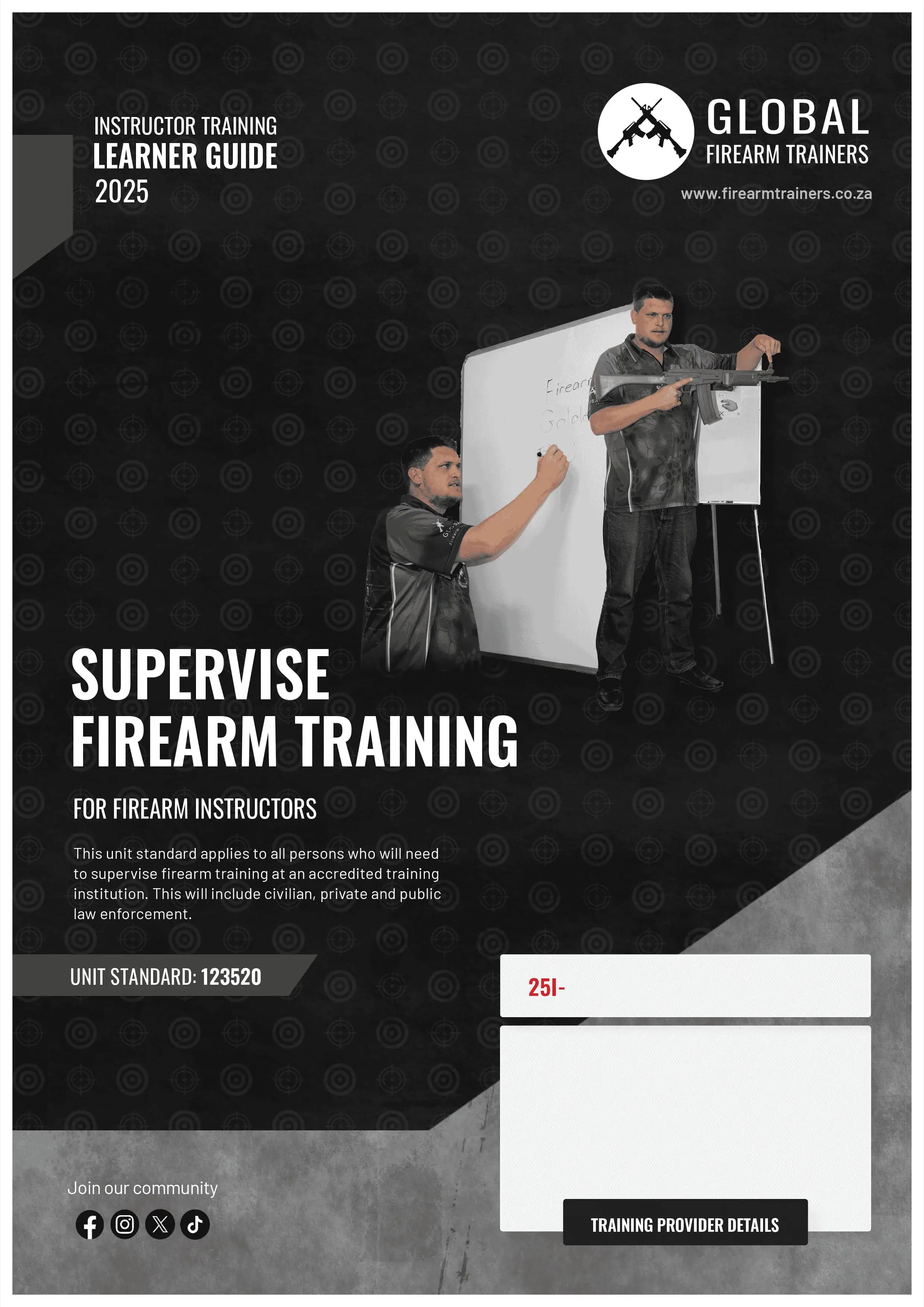 Supervise Firearm Training learner guide cover